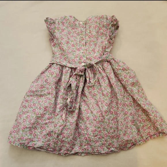 Sal & Pimenta 4t Spanish floral smocked heirloom dress Pink spring summer easter - Picture 3 of 4